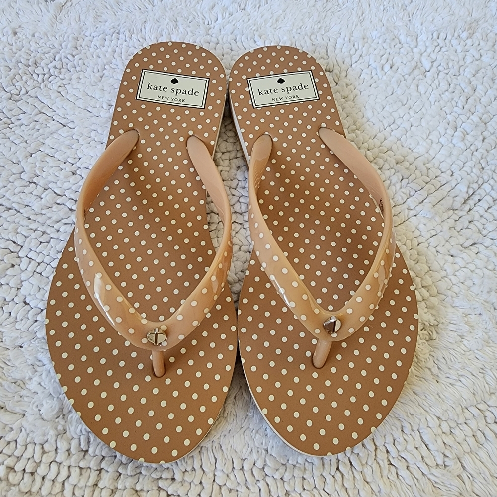 Kate Spade nude dot slipper sandal US 6B New